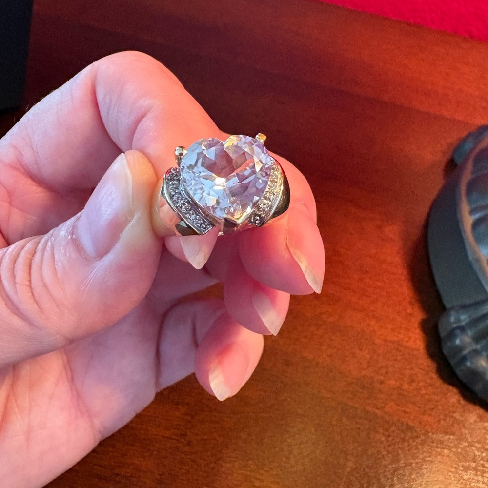 Vintage Estate Morganite Ring - Picture 7 of 8